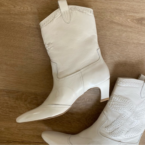 NEW Dolce Vita Tavla Boots Off White Leather - Picture 3 of 9
